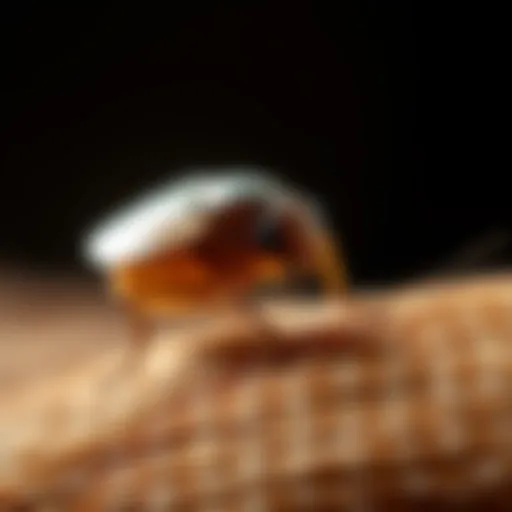 Close-up of a flea on a pet's fur