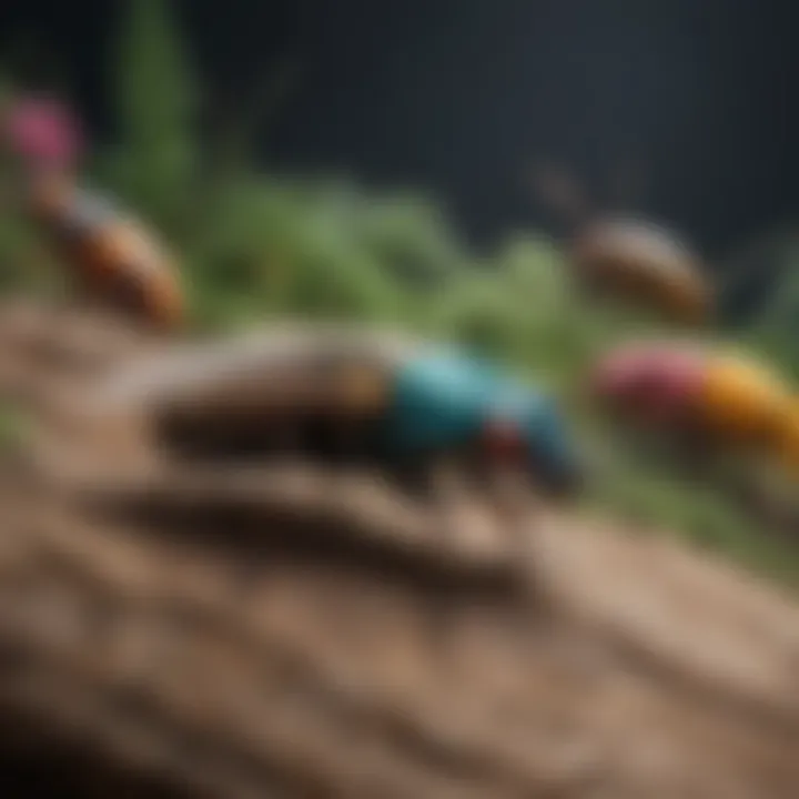 A diverse group of insects arranged to illustrate ecological roles