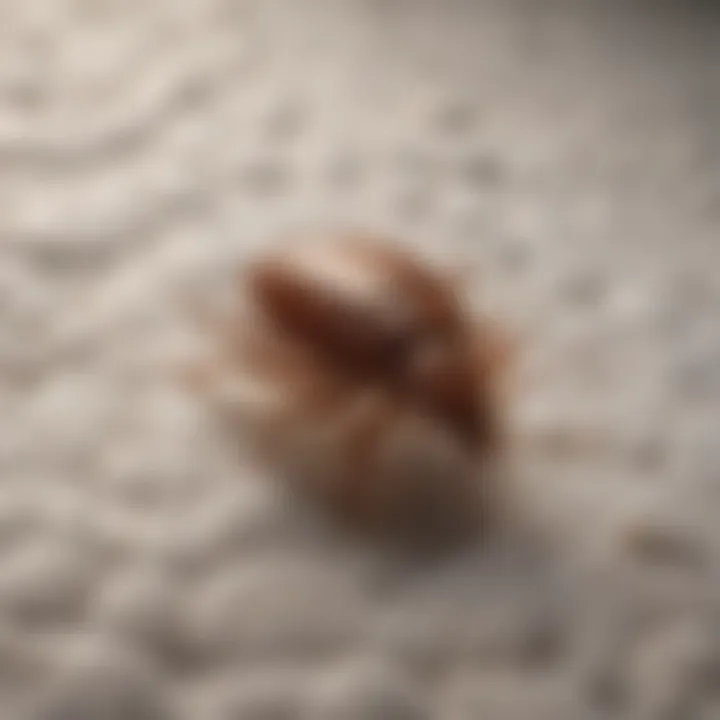 Bed bugs on a mattress seam