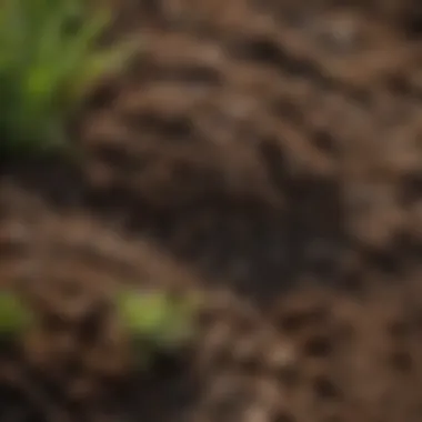 Ideal Soil Composition for Lawns Close-up of soil composition ideal for lawns in Oregon