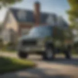 Lynn Pest Control truck parked in front of a home