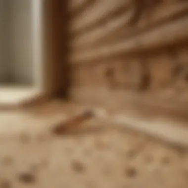 Visual representation of common termite damage in a home