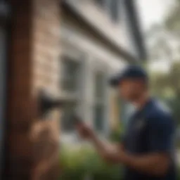 Massey Pest Control technician inspecting a residential property