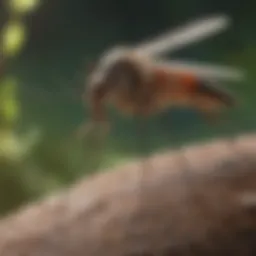 Detailed view of mosquito life cycle
