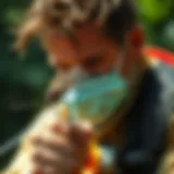 Innovative mosquito control techniques in action.