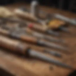 Natural pest control tools laid out on a wooden table
