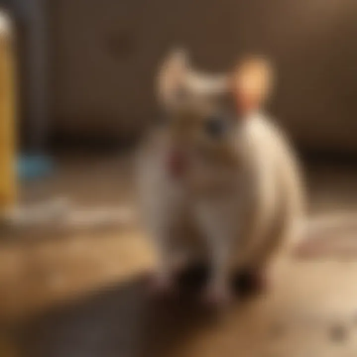 Rodent droppings and urine contamination