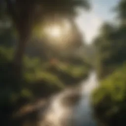 A tropical landscape in Key West showcasing pest habitats