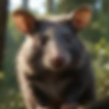 Impact of Technology on Possum Behavior Illustration of possum behavior influenced by electronic repellents