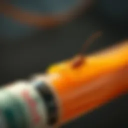 Close-up of professional roach gel tube
