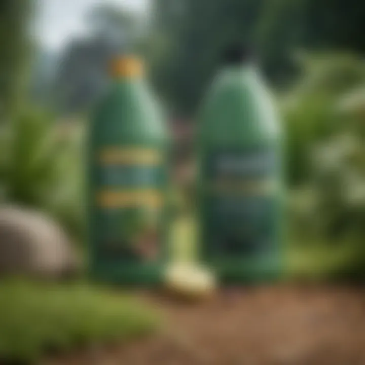 Close-up of Scotts True Green product packaging with ingredients listed