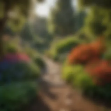 Vibrant Sustainable Landscape Landscape showing a vibrant garden with diversity of plants and grass