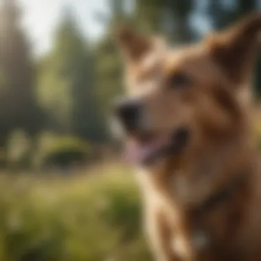 Dog enjoying outdoor activities pest-free