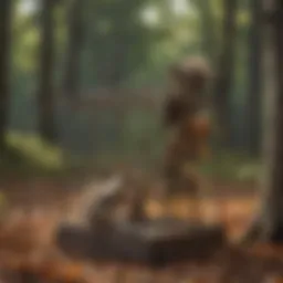 Effective squirrel trap set in a natural environment