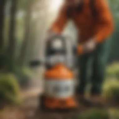 Infographic depicting maintenance tips for the Stihl Bug Sprayer