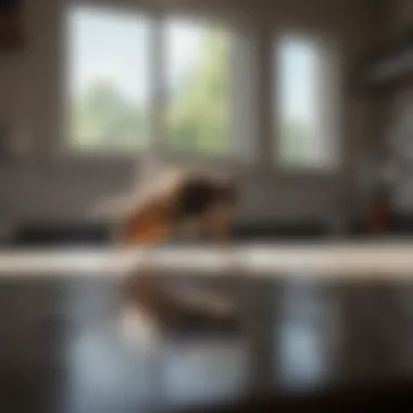 Sanitation Practices to Deter Flies Clean kitchen with no food residue on countertops