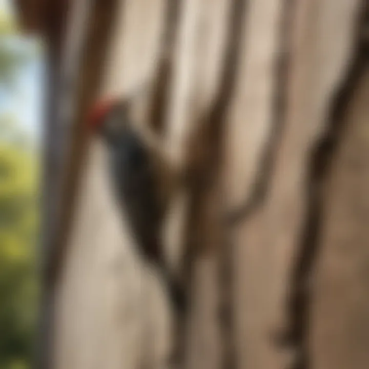 Damaged siding caused by woodpeckers