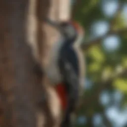 Woodpecker perched on a tree