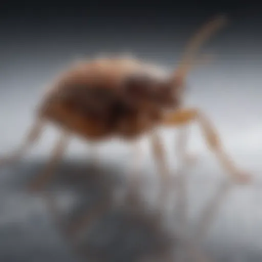 Bed bug on a cold surface