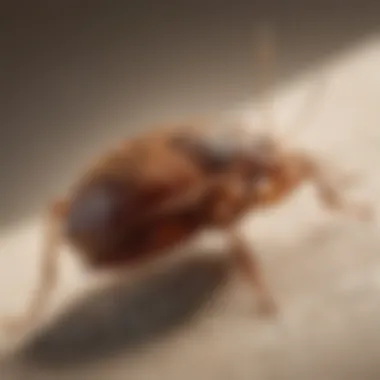 Close-up of a bed bug on a surface