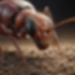 Close-up of a perimeter ant killer granule