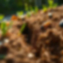 Illustration of trenching technique for termite treatment