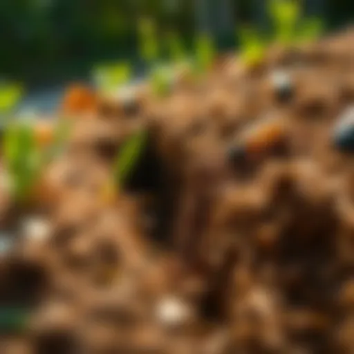 Illustration of trenching technique for termite treatment