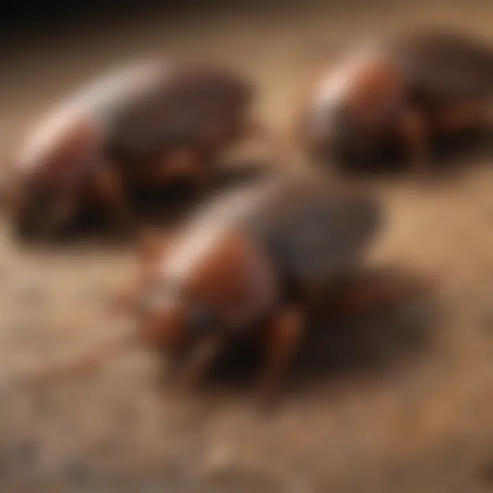 A close-up of Turkistan roaches showcasing their unique physical features.