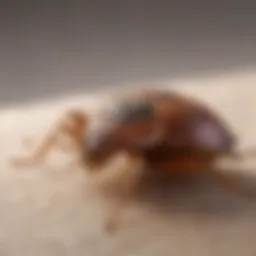 Close-up view of bed bug bites on skin