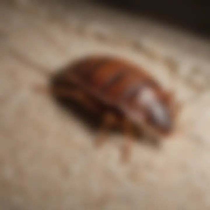 Illustration showing typical bed bug hiding spots