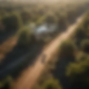Utilizing Drones in Pest Management Surveys A drone surveying a landscape for pest activity