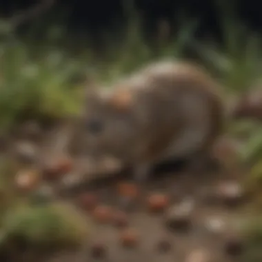 Array of bait options suitable for attracting voles to traps