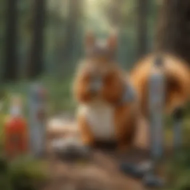 Illustration showing the various types of electronic squirrel repellents available