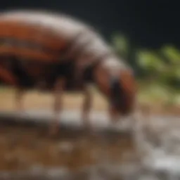 Close-up of common pests found in Yorktown, such as ants and cockroaches.