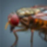 Detailed view of phorid fly anatomy