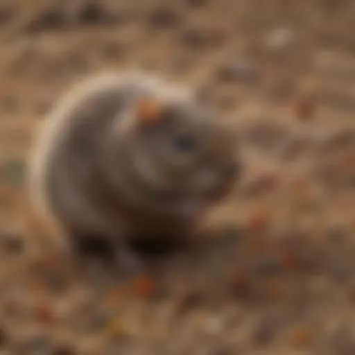 Detailed view of Ramik vole bait granules