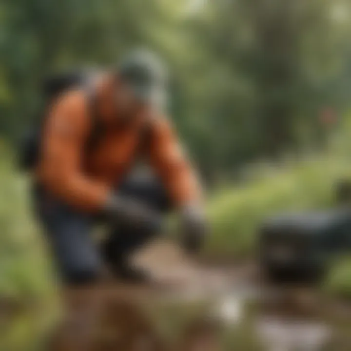 An eco-friendly pest management professional applying natural solutions.