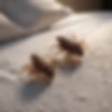 Illustration of bed bugs on mattress