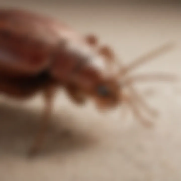 Close-up view of bed bug bites on skin