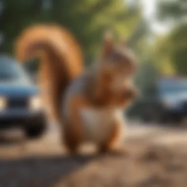 Understanding Squirrel Behavior: Implications for Vehicles Diagram illustrating the behavioral patterns of squirrels around vehicles.
