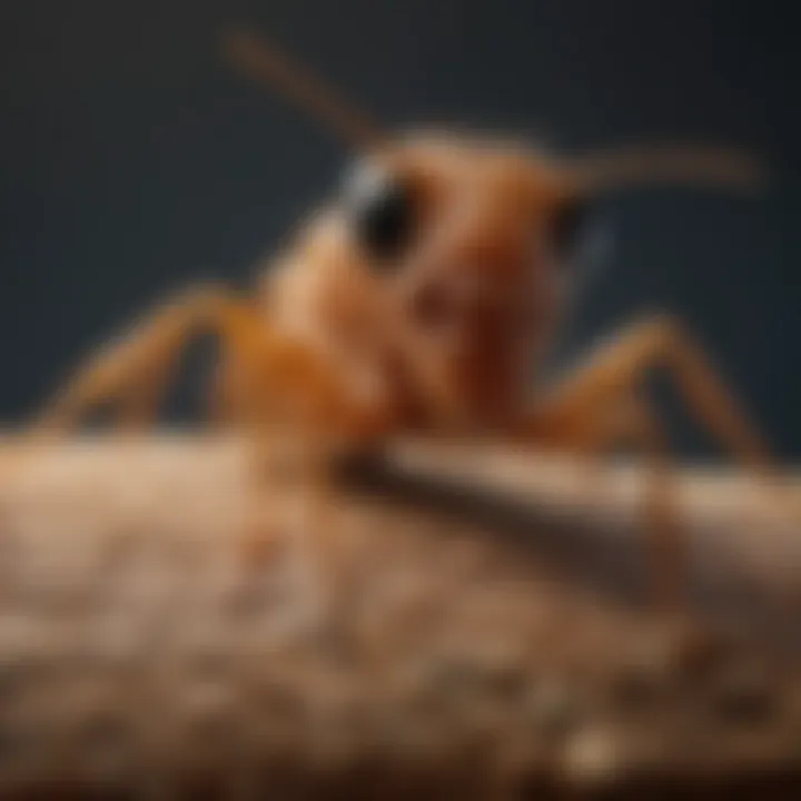 Detailed anatomy of a termite, showcasing its biological features