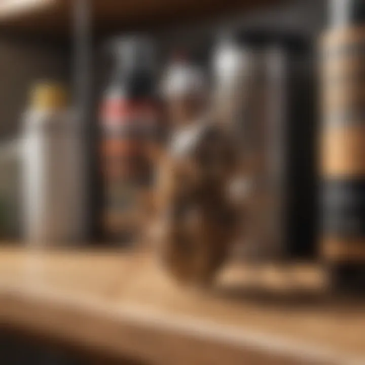 Eco-friendly pest control products on a shelf