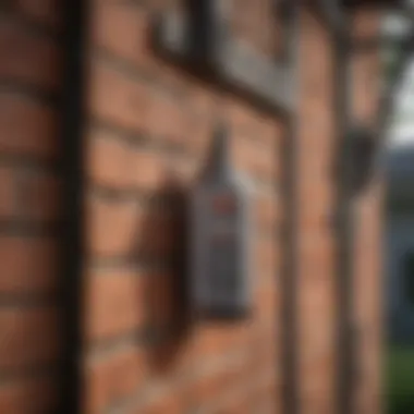 Homeowner installing an electronic bat repellent