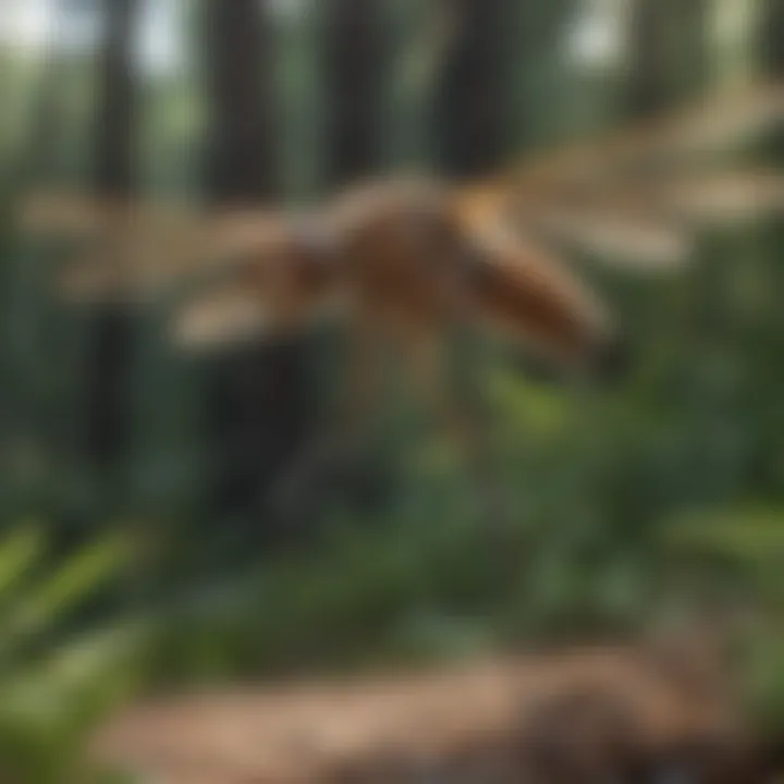 Close-up of a crane fly in natural habitat