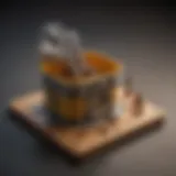 Detailed view of a mouse trap bucket device