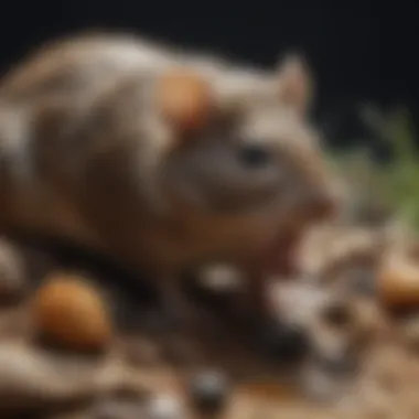 Biological Decomposition of Rodents Illustration depicting the biological decomposition process