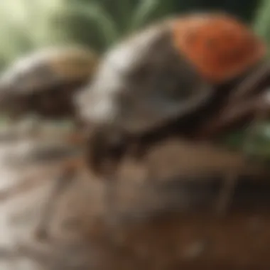 Defensive Strategies of Stink Bugs Illustration depicting the defensive behavior of stink bugs