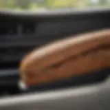 Close-up of termite damage on car interior