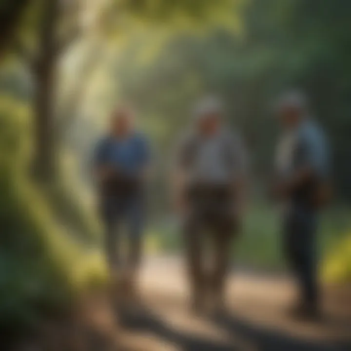 A team of experts conducting an ecological assessment in a Louisville neighborhood