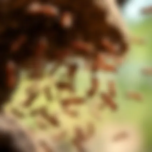 Swarming subterranean termites in flight